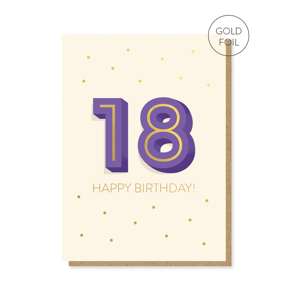 18th Milestone Birthday Card