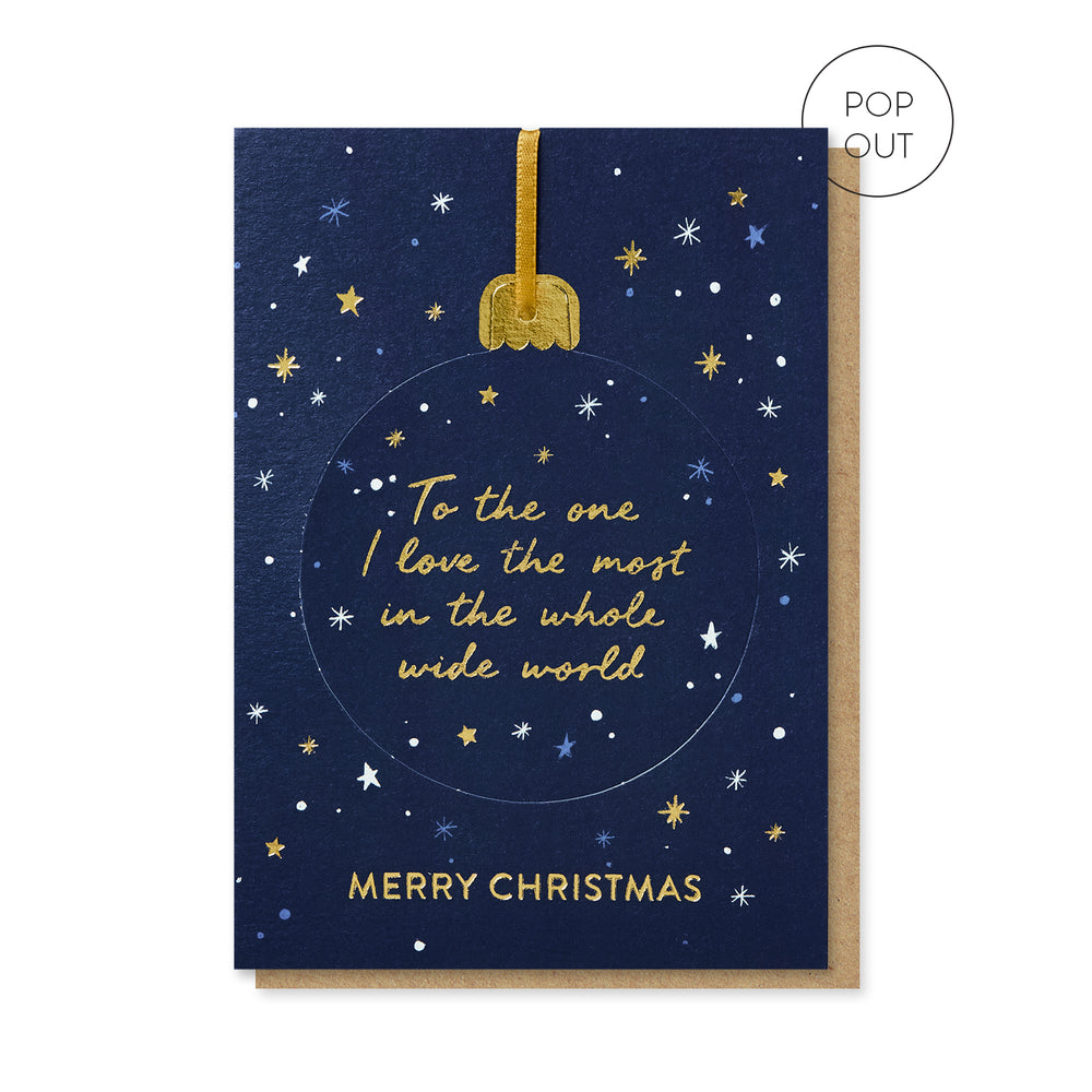 One I Love Pop-out Bauble Card