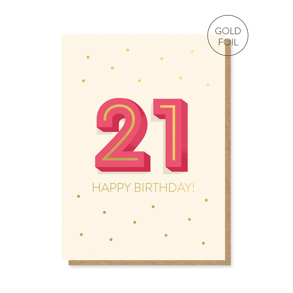 21st Milestone Birthday Card