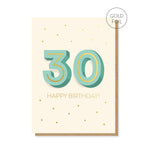 30th Milestone Birthday Card