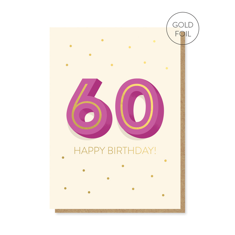 60th Milestone Birthday Card
