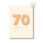 70th Milestone Birthday Card