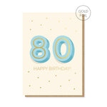 80th Milestone Birthday Card