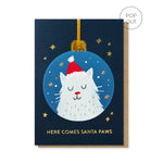 Santa Paws Pop-out Bauble Card