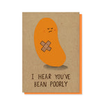 Poorly Bean Card