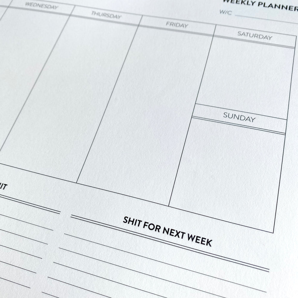 Get Your Shit Together Weekly Planner