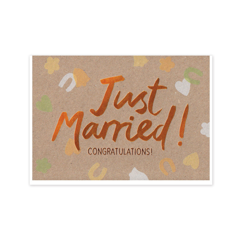 Copper Just Married Card