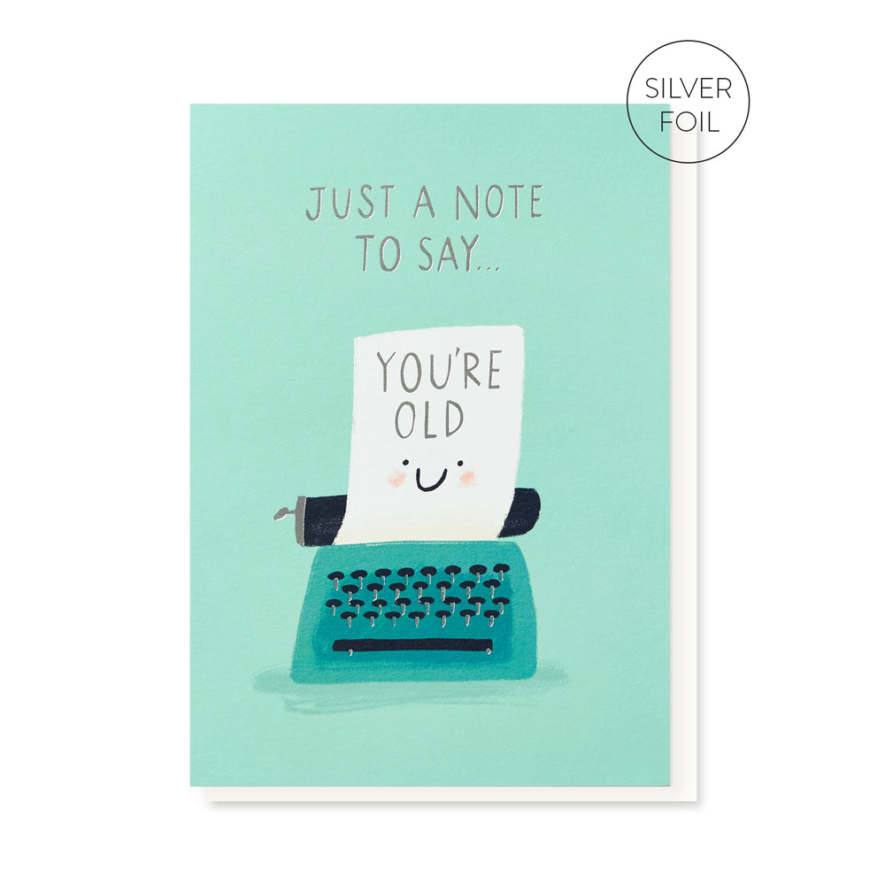 Old Typewriter Card