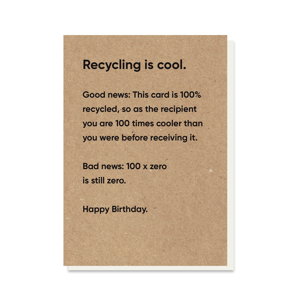 Recycling Is Cool Card