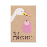 Stork Pink Card