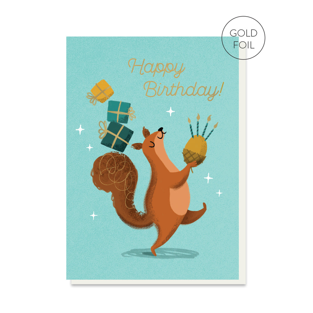PB PRESSIES Nutty Birthday Card