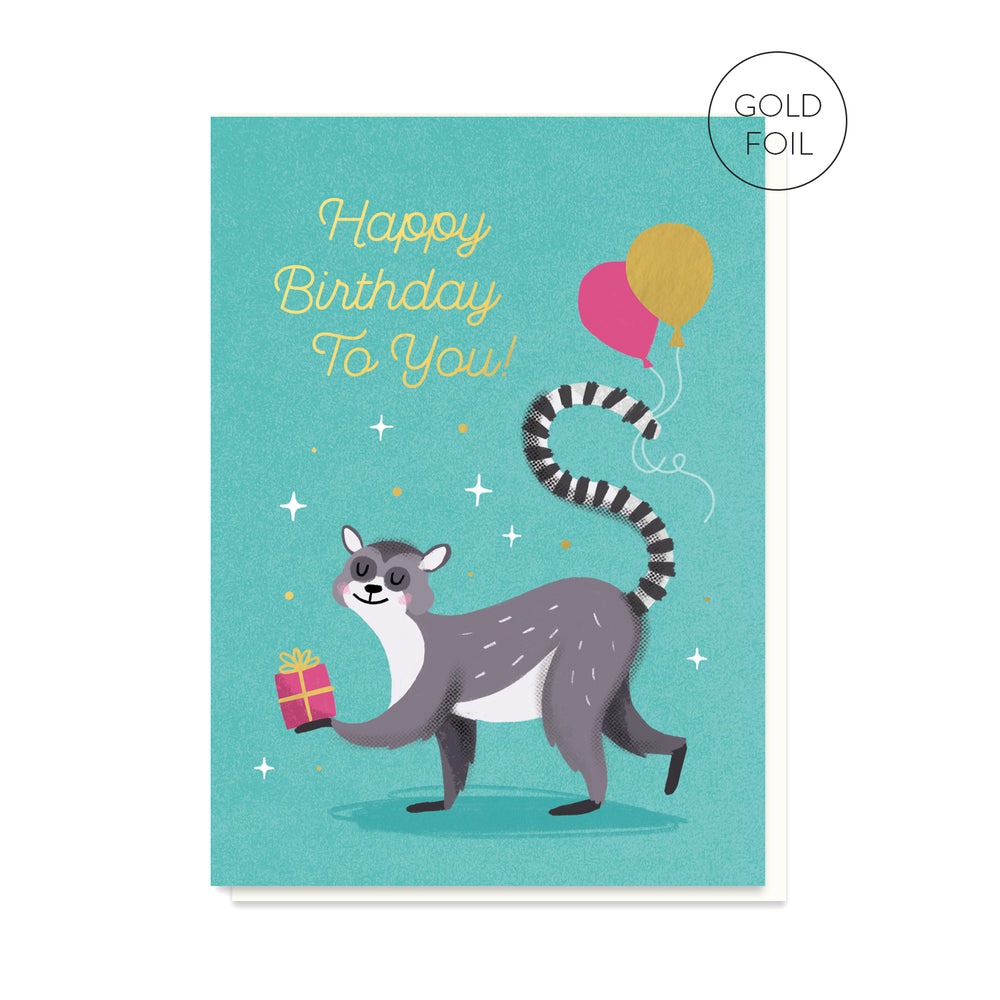 Lemur Birthday Card