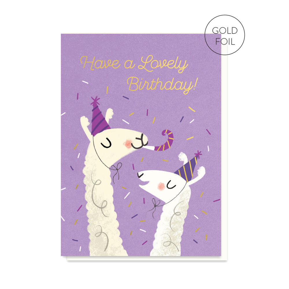 PB PRESSIES Lovely Llamas Birthday Card